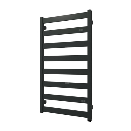 Grzejnik elektryczny TERMA VIVO ONE 910 x 500 mm, kolor zielony czarny RAL6012, moc 400 W, podłączenie E1, kabel prosty bez wtyczki czarny