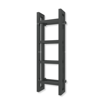 Grzejnik drabinkowy TERMA STAND, podłączenie SX, wym. 920 x 300 mm, kolor czarny jak kruk soft (farba), moc 383W