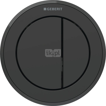 Pneumatyczny przycisk uruchamiający WC Geberit Typ 10, ręczny, meblowy dwudzielny, czarny mat, easy-to-clean