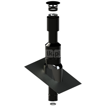 CONCEPT Przejście przez dach uniwersalne z kołnierzem Pb do rury powietrzno-spalinowej dł. 930 mm Ø 60/100