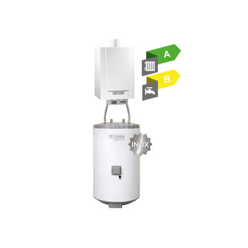 Pakiet - Kocioł gazowy jednofunkcyjny DE DIETRICH MCR3 evo 35T kondensacyjny wiszący 8.5 - 35.7 kW + RegulatoriSense + Zasobnik c.w.uAQUAvie125