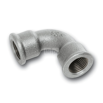 Łuk 90' SANHA 2#, żeliwo (cynk/nikiel) (ocynk), 1'' (GW)