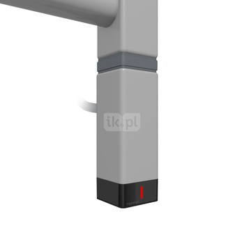 Grzałka TERMA One K30x30, 600W \ Tuba, RAL 9006, kabel prosty z wtyczką [biały, logo TERMA, instr. T