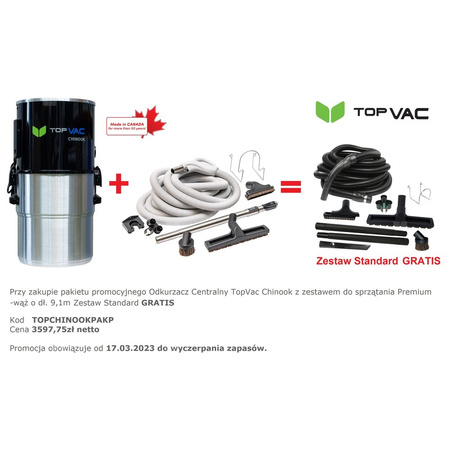 Jednostka centralna TopVac CHINOOK z zestawem do sprzątania