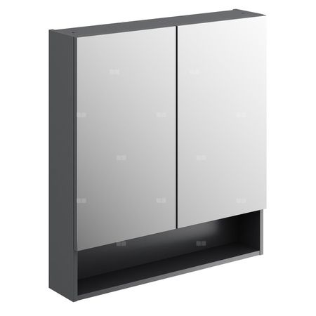 Geberit Selnova Square Szafka z lustrem, B78.8cm, H85cm, T17.5cm, z dwojgiem drzwi, lava