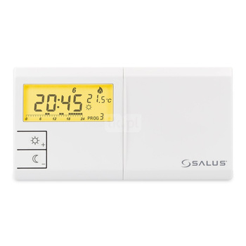Temostat pokojowy bezprzewodowy SALUS 091FLRFV2, kolor biały 230 V z wyświetlaczem