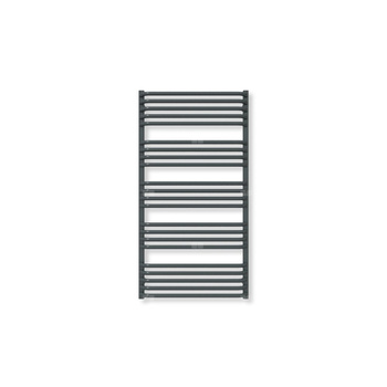 Grzejnik elektryczny TERMA ALEX 1140 x 600 mm, kolor czarny anodowy, moc 800 W, podłączenie E1, kabel spiralny z wtyczką