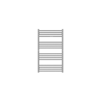 Grzejnik elektryczny TERMA FIONA 900 x 530 mm, kolor jasne aluminium metaliczny RAL9006, moc 400 W, podłączenie E8, kabel przyłącze ts1/ss1