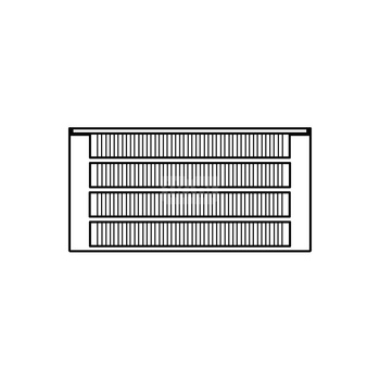 Konwektor Kermi Kon m. Str. Typ44 BH280x255x2600mm QN5634, weiß, 6bar, m. Abd., AB Uni.