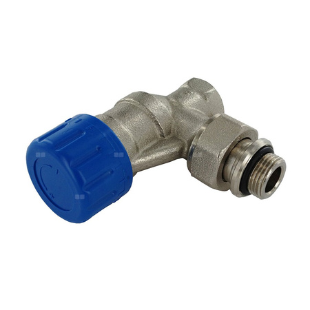 Zawór grzejnikowy termostatyczny COMAP AutoSarK kątowy, połączenie 1/2'' (niklowanie)