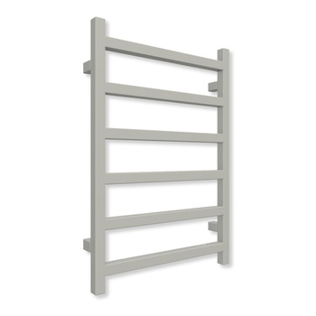 Grzejnik elektryczny TERMA SIMPLE 720 x 500 mm, kolor srebrny mat, moc 300 W, podłączenie E1, kabel prosty bez wtyczki z maskownicą