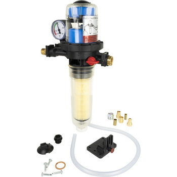 Filtr olejowy AFRISO FloCo-Top-2CM Optimum MC-18zintegrowany z odpowietrznikiem fi 3/8''/3/8'' GW x GZ, z wkładem opticlean, maks. przepływ 100 l/h