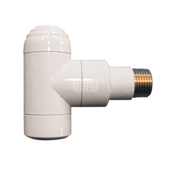 HERZ - zawór powrotny DE LUXE figura kątowa, Kolor Złotożólty (RAL 1004) 1/2