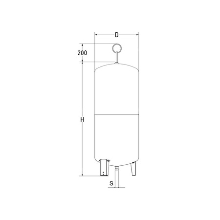 Naczynie wzbiorcze stojące PNEUMATEX (IMI HYDRONIC) Statico SU 200.10, pojemność 200 l, 10 bar / 120'C, kolor niebieski, do instalacji chłodn.solar.C.O.