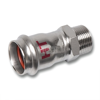 Nypel SANHA NiroSan Press Industry, stal nierdzewna, 88,9 mm x 3'' (zw x GZ)