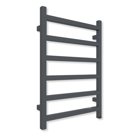 Grzejnik elektryczny TERMA SIMPLE ONE 720 x 500 mm, kolor metaliczna czerń, moc 300 W, podłączenie E1, kabel prosty bez wtyczki biały