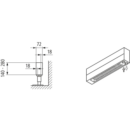 Kermi konwektor KNN21 70x72x5200 RAL9016, 6 bar, bez osłony, podł. 14