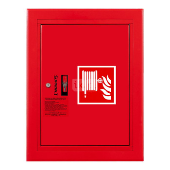 Hydrant DN 52 wnękowy z kołyską, wąż 20 m, zamek patent, RAL 3000