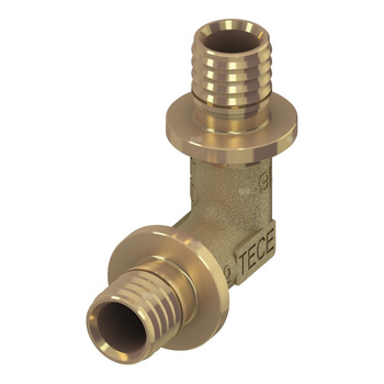 Kolano 90' TECE flex, mosiądz, 16 mm (zz x zz)