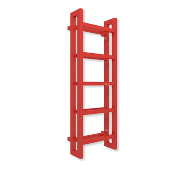 Grzejnik drabinkowy TERMA STAND, podłączenie SX, wym. 1150 x 400 mm, kolor czerwony drogowy RAL3020 (farba), moc 547W