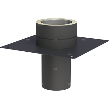 Płyta fundamentowa fi 180mm dla podwyższenia komina lakierowana na czarno T450'C / N1 lakierowana na czarno T450'C / N1