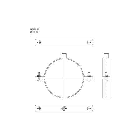 DN-8-PP Obejma masywna DN 8 (219-225mm)
