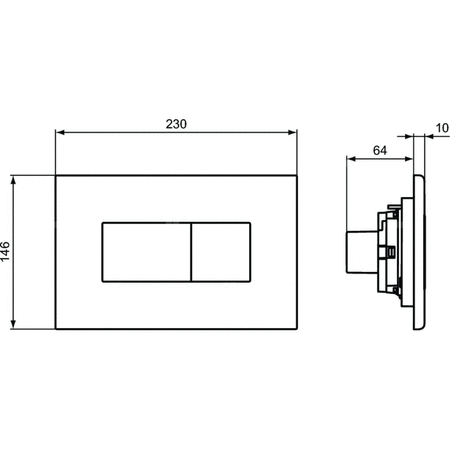 SOLEA PRZYCISK CHROM LOGO IS
