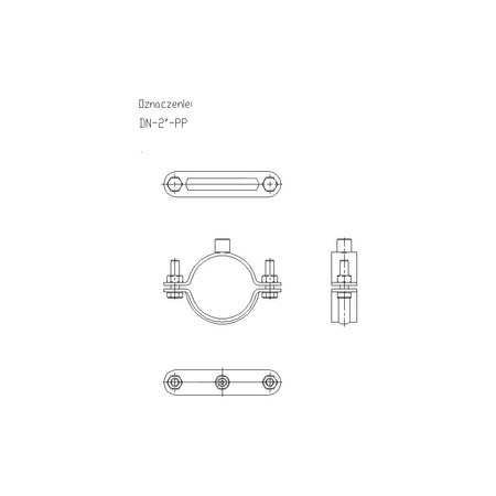 DN-2-PP obejma masywna DN 2 (58- 61MM)