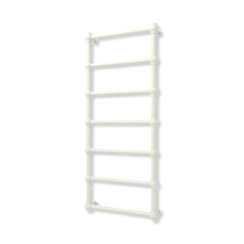 Grzejnik elektryczny TERMA RETRO 1170 x 500 mm, kolor rumieniec, moc 300 W, podłączenie E8, kabel spiralny z wtyczką srebrzysty