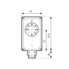 Termostat AFRISO TC2 zanurzeniowy 0-90'C, przyłącze GZ 1/2'', długość wkładki 100 mm