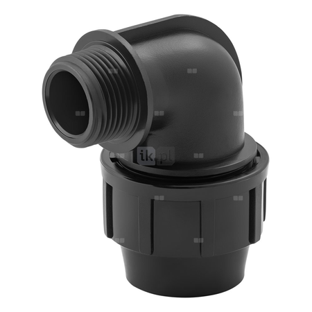 Kolano 90' MAGNAPLAST do rur PE PN16, 32 mm x 3/4'' (zs x GZ)