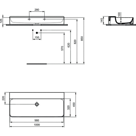 CONCA UMYWALKA 100 B/O NOF SZLIFOWANA