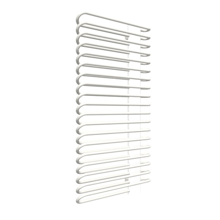 Grzejnik elektryczny TERMA MICHELLE 600 x 1200 mm, kolor biały drogowy RAL9016, moc 845 W, podłączenie E8, kabel spiralny z wtyczką