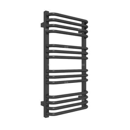 Grzejnik drabinkowy TERMA Alex, podłączenie LX, wym. 760 x 400 mm, kolor czarny RAL9017, moc 330W