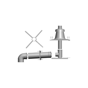 Zestaw przyłączeniowy zasobnika c.w.u. stojącego DN60/100, polipropylen