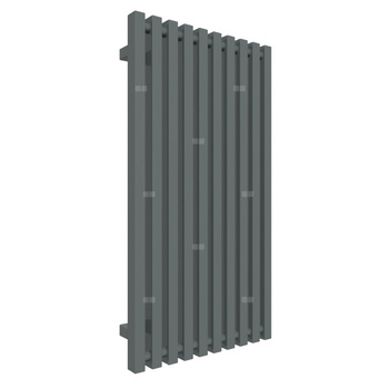 Grzejnik drabinkowy TERMA TRIGA, podłączenie ZX, wym. 900 x 480 mm, kolor metaliczny szary, moc 580W