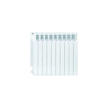 Grzejnik żeberkowy KFA Armatura G500F/10 aluminium, podłączenie boczne 572 x 805 mm, kolor biały (RAL 9010)