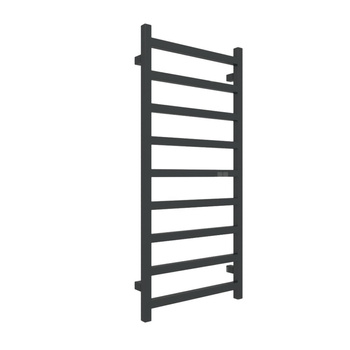 Grzejnik drabinkowy TERMA SIMPLE, podłączenie LX, wym. 1080 x 500 mm, kolor czarny jak kruk mat RAL9005, moc 396W