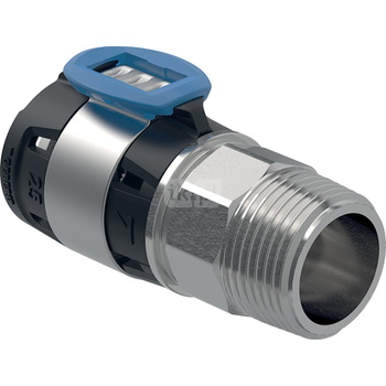 Złączka przejściowa GEBERIT FlowFit, stal crnimo 1.4401, 1 1/4'' x 40 mm (GZ x łącznik zaprasowywany)