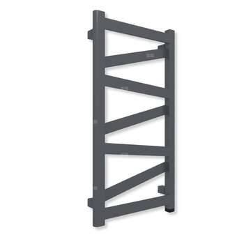 Grzejnik elektryczny TERMA VIPERA ONE 750 x 400 mm, kolor metaliczna czerń, moc 200 W, podłączenie E1, kabel prosty bez wtyczki biały