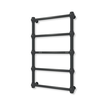 Grzejnik elektryczny TERMA RETRO 800 x 500 mm, kolor czarny jak kruk mat RAL9005, moc 200 W, podłączenie E8, kabel prosty z wtyczką czarny