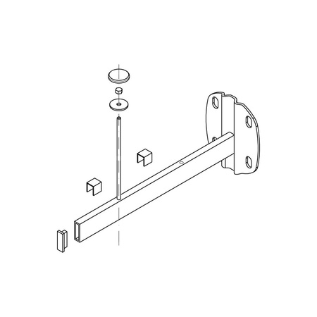 Konsola KERMI do montażu konwektorów L=350 mm, biała