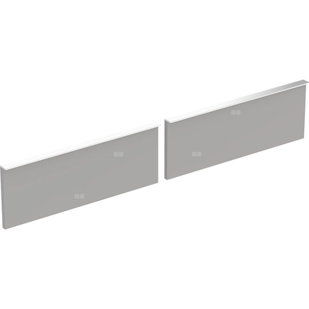 Zestaw frontów szuflad do dolnej szafki pod dwie umywalki GEBERIT iCon, kol. platynowy szer.1200 mm