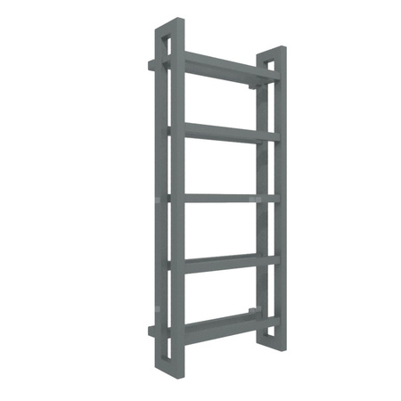 Grzejnik elektryczny TERMA STAND E 1150 x 500 mm, kolor grafit, moc 600 W, podłączenie E8, kabel spiralny z wtyczką czarny