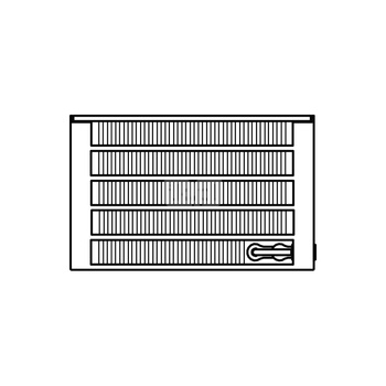Konwektor Kermi V-Kon S Typ55 BH140x316x1900mm QN3412, weiß, 6 bar, o. Abd., Vent. re