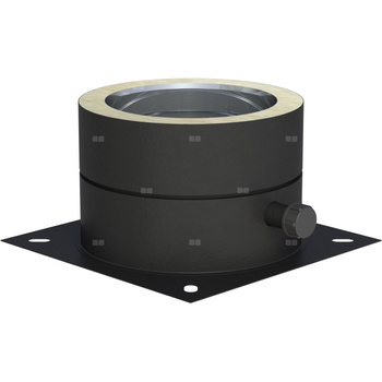 Płyta fundamentowa fi 130mm z odpływem skroplin w bok montaż na cokole w bok montaż na cokole