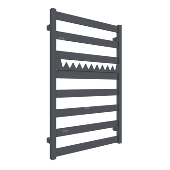 Grzejnik elektryczny TERMA VIVO 600 x 910 mm, kolor nowoczesna szarość, moc 300 W, podłączenie E1, kabel prosty z wtyczką czarny