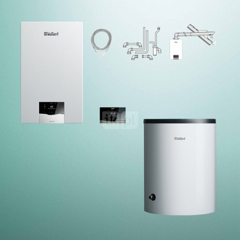 Pakiet - Kocioł gazowy jednofunkcyjny VAILLANT ecoTEC plus VC 20CS/1-5 kondensacyjny wiszący 2.8-21.0 kW+ Zestaw powietrzno-spalinowy + Regulator sensoCOMFORT 720 + Zasobnik c.w.u VIH R 120/6 B