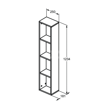 ADAPTO IPPARI OP 1/2 COLM 122X25 GLS WHT