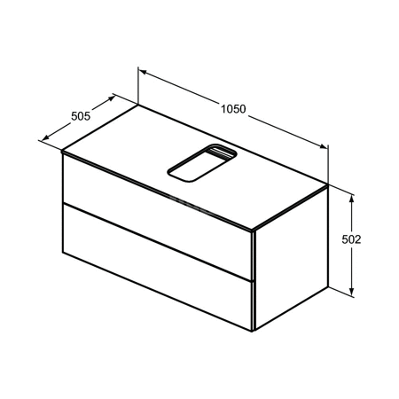 ADAPTO SZAFKA 105X50 + BLAT GRY STN